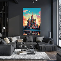 St. Basil's Cathedral Whimsical Cultural Heritage Poster