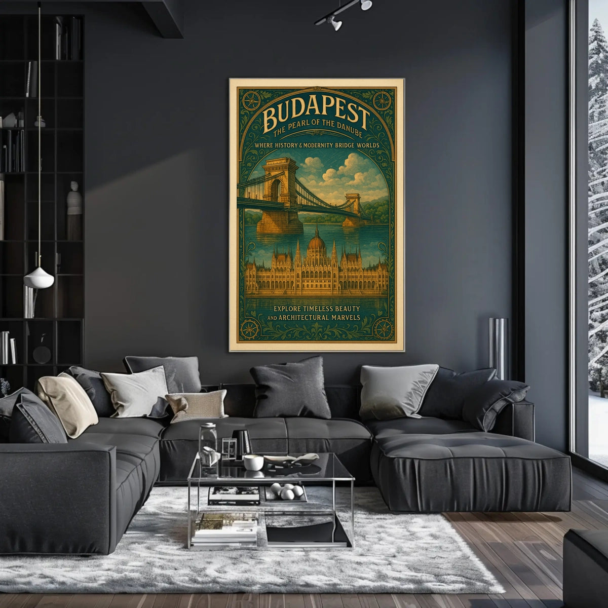 Budapest The Pearl Of The Danube Poster