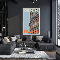 Colosseum Nostalgic Italian Architecture Travel Poster PosterGoat