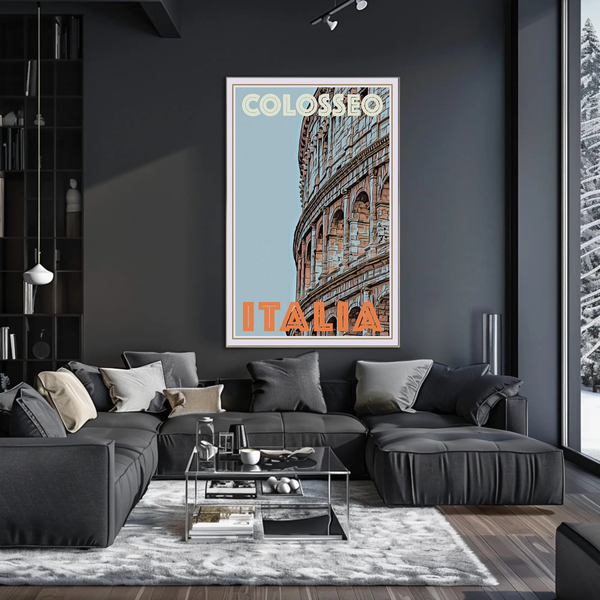 Colosseum Nostalgic Italian Architecture Travel Poster PosterGoat
