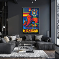 Michigan United States of America Poster PosterGoat