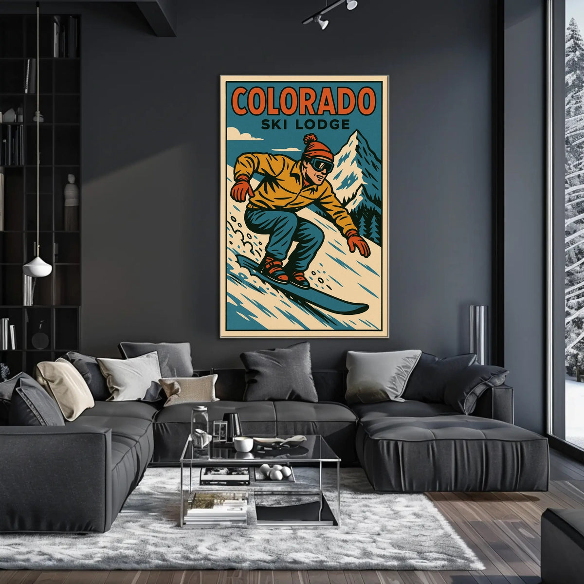 Colorado Ski Lodge Adventure Poster