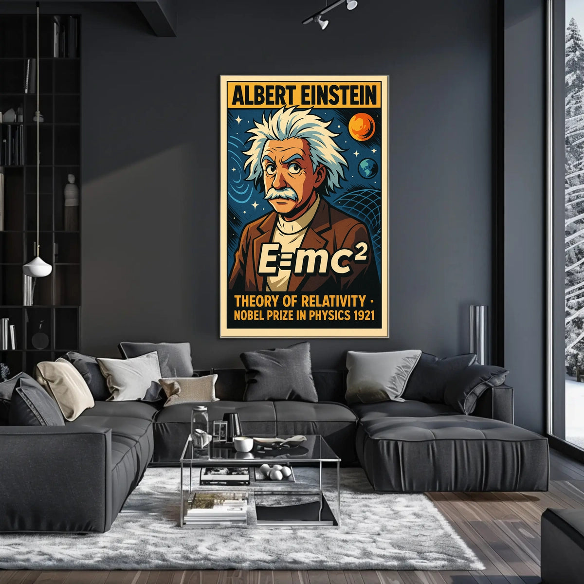 Albert Einstein Relativity Vintage Inspired Poster