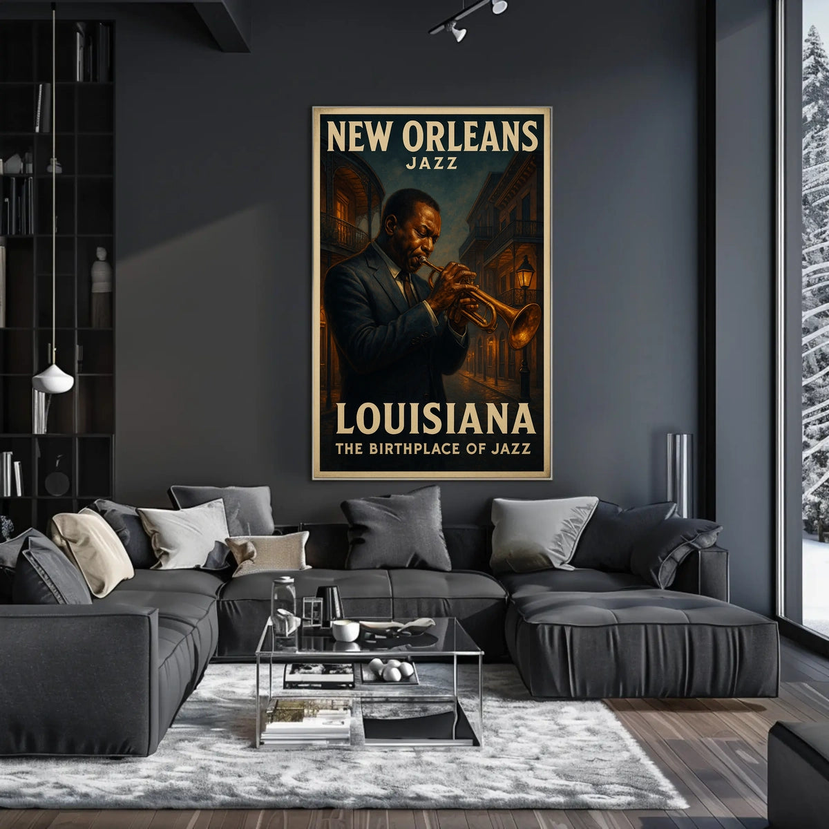 New Orleans The Birthplace Of Jazz Poster