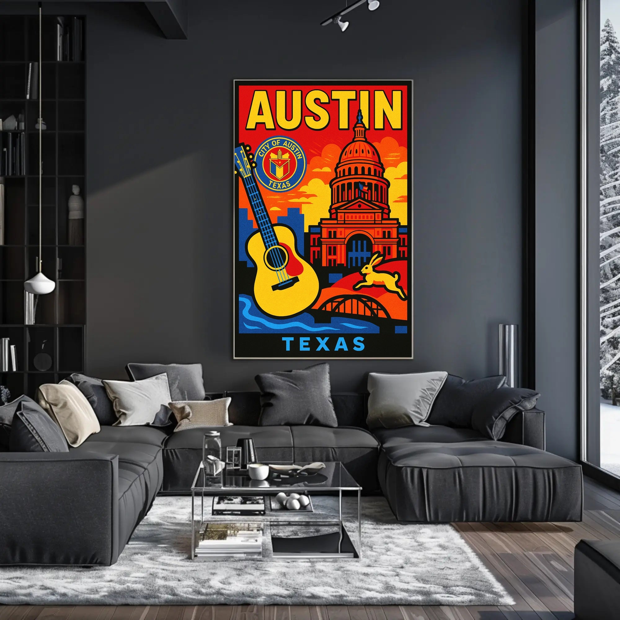Vibrant Austin, Texas Poster PosterGoat