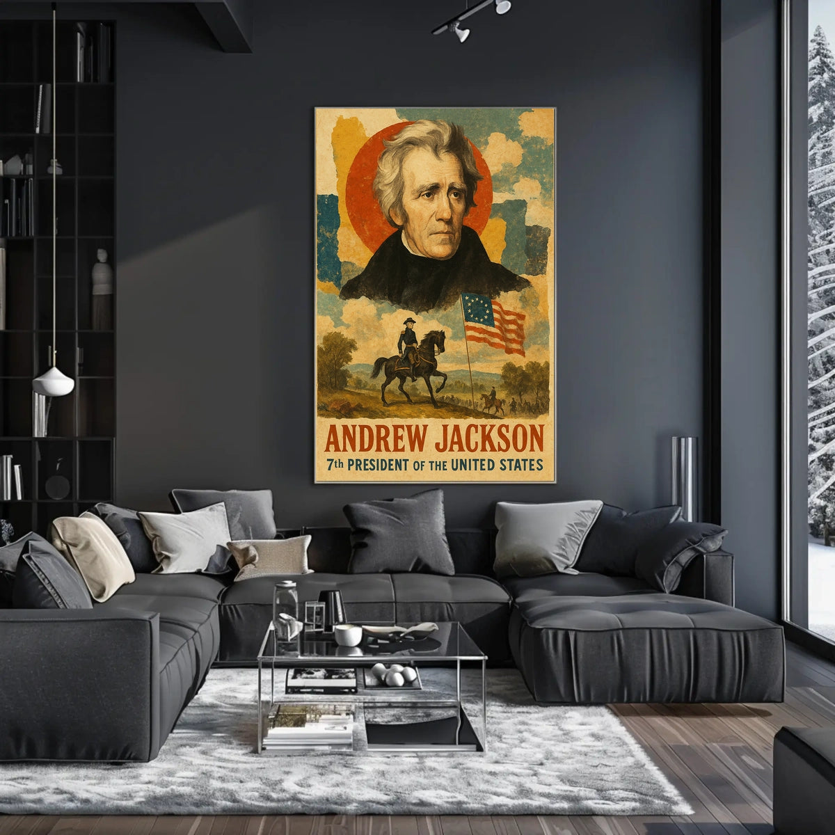 Andrew Jackson 7th President of the United States Layered Digital Collage Poster