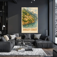 Amalfi Coast Poster Wall Art Decor Coastal Vibes Artwork
