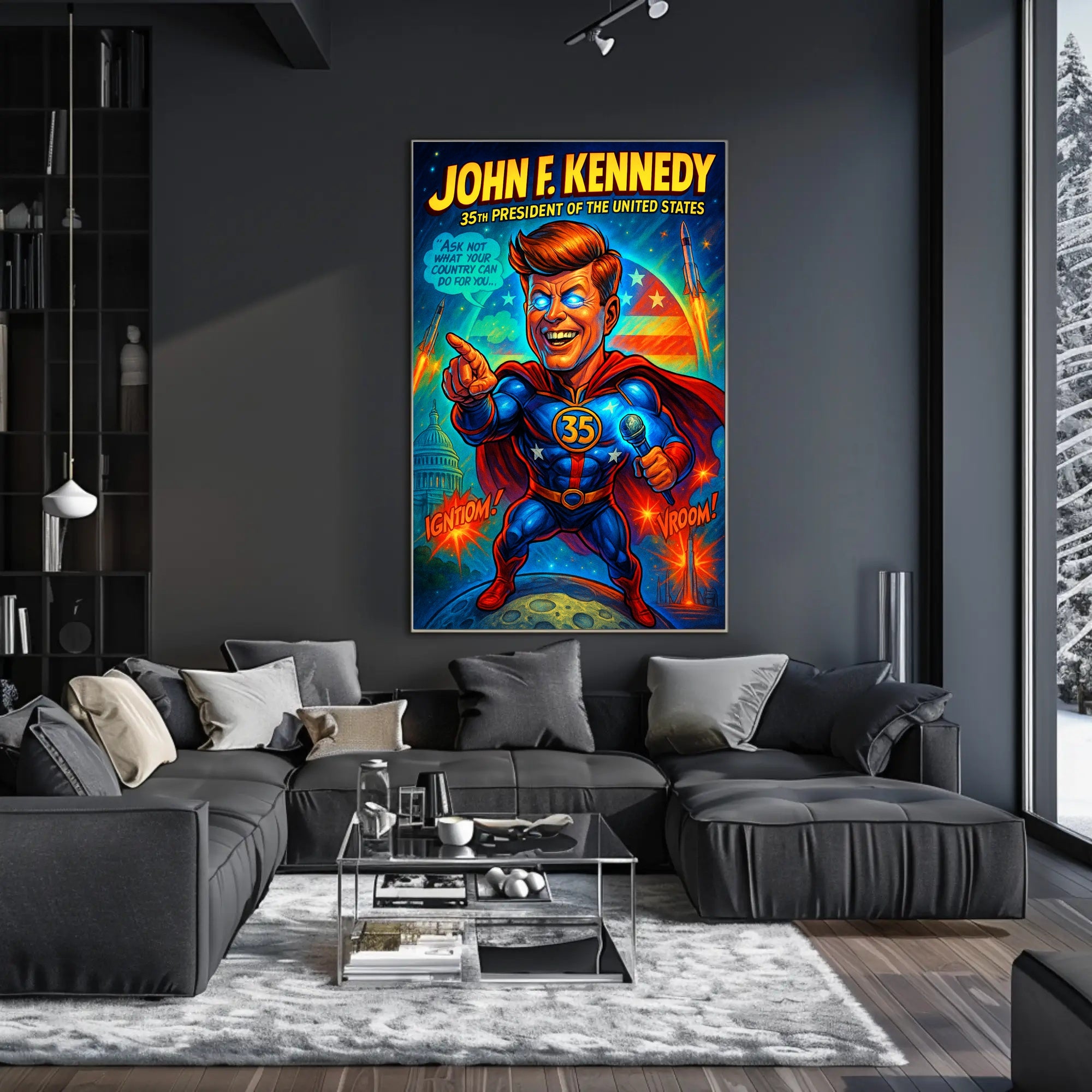 John F. Kennedy 35th President Poster PosterGoat