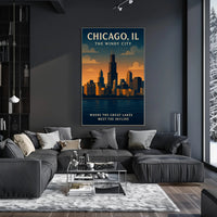 Chicago The Windy City Poster PosterGoat