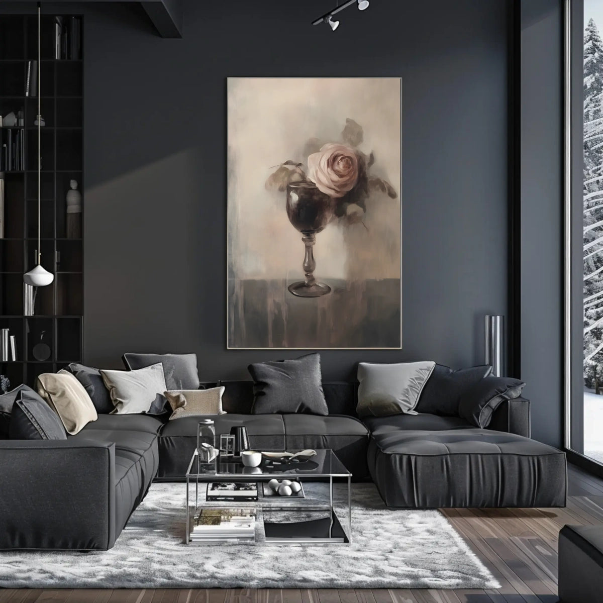 Rose in a Glass Poster