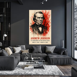 Andrew Johnson Portrait Historical or Presidential Poster