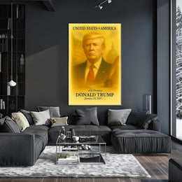 Donald Trump 47th President of the United States Vintage Watercolor Poster
