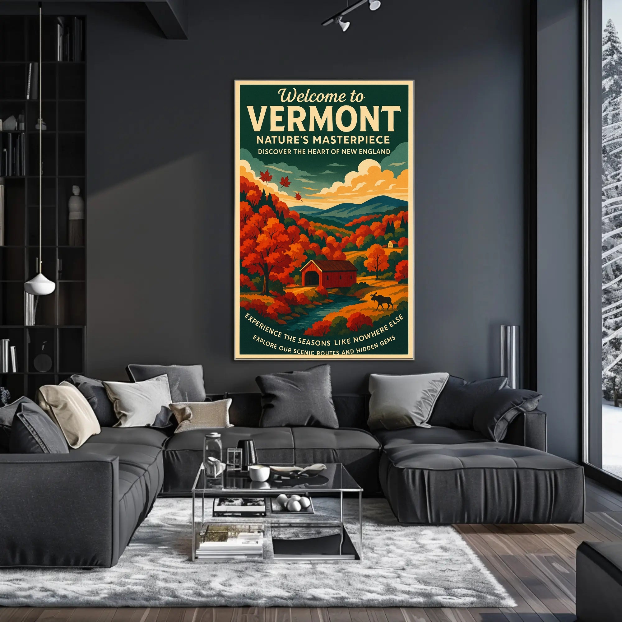Vermont Scenic Nature Poster Wall Art Print