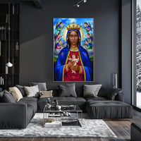 Virgin Mary Angels Poster