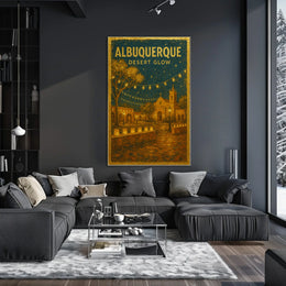 Albuquerque Desert Glow Poster