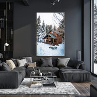 Winter Cabin Retreat Poster