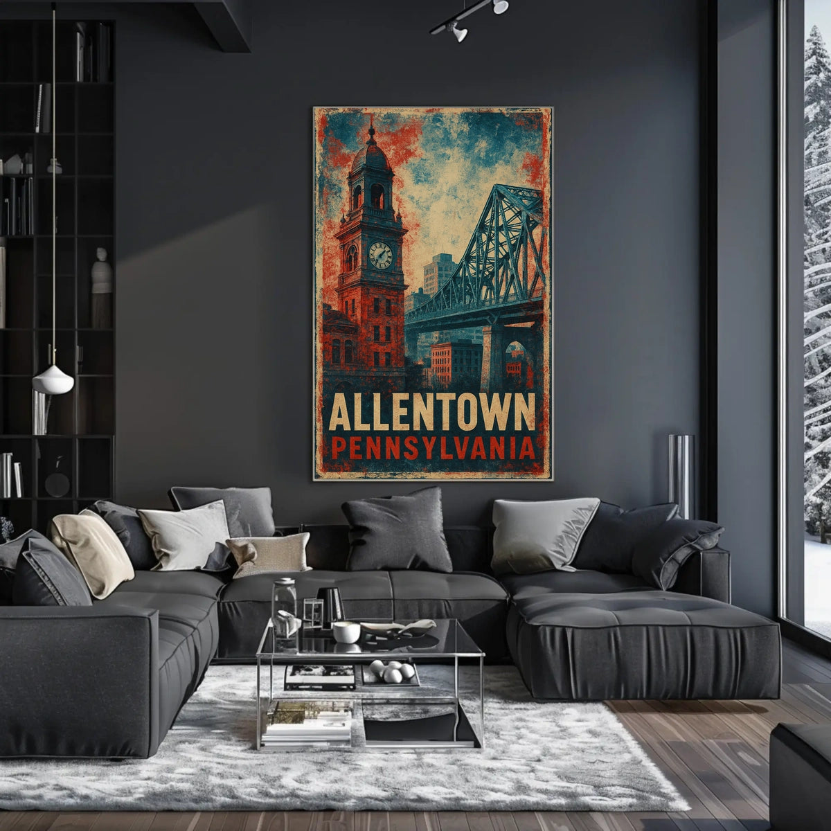 Allentown Skyline Urban Minimalist Poster