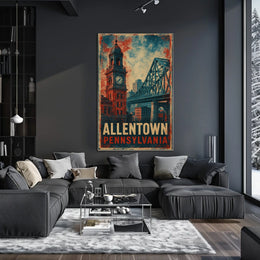 Allentown Skyline Urban Minimalist Poster