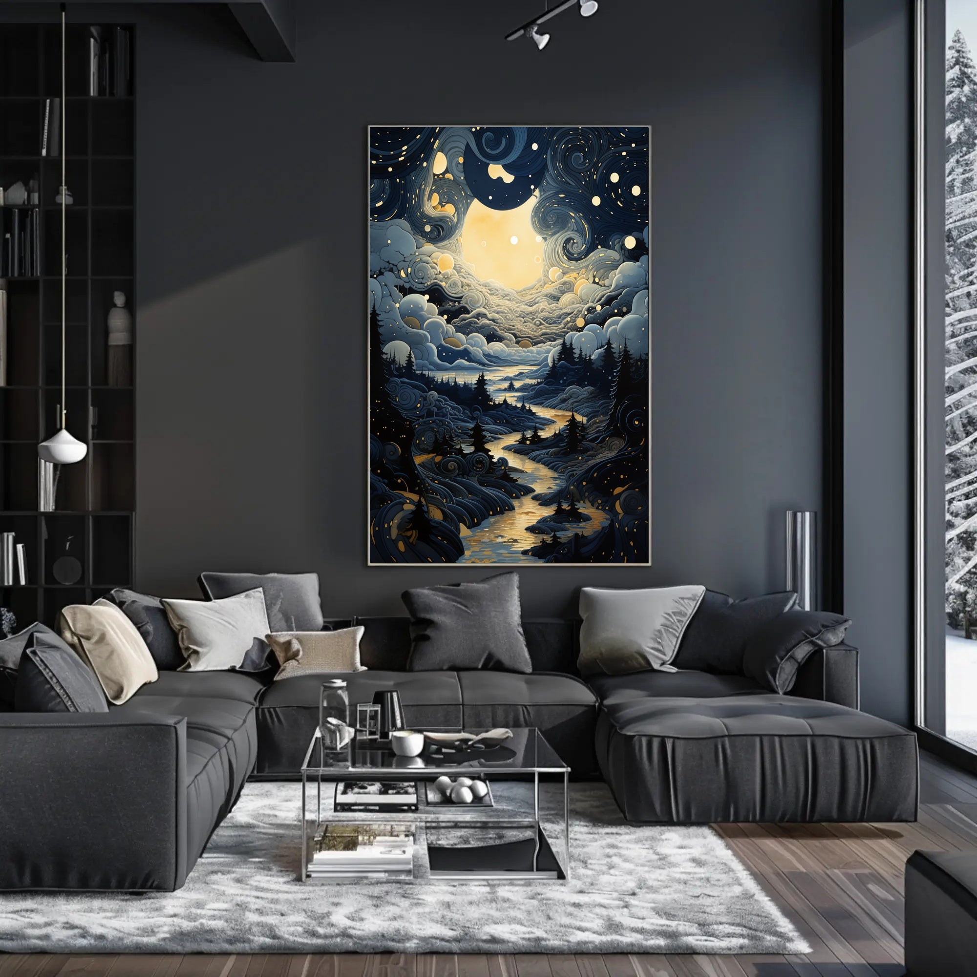 Celestial Nightscape Poster PosterGoat
