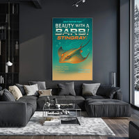 Beauty with a Barb Stingray Poster