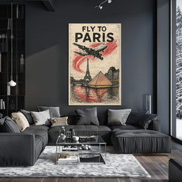 Fly To Paris Poster