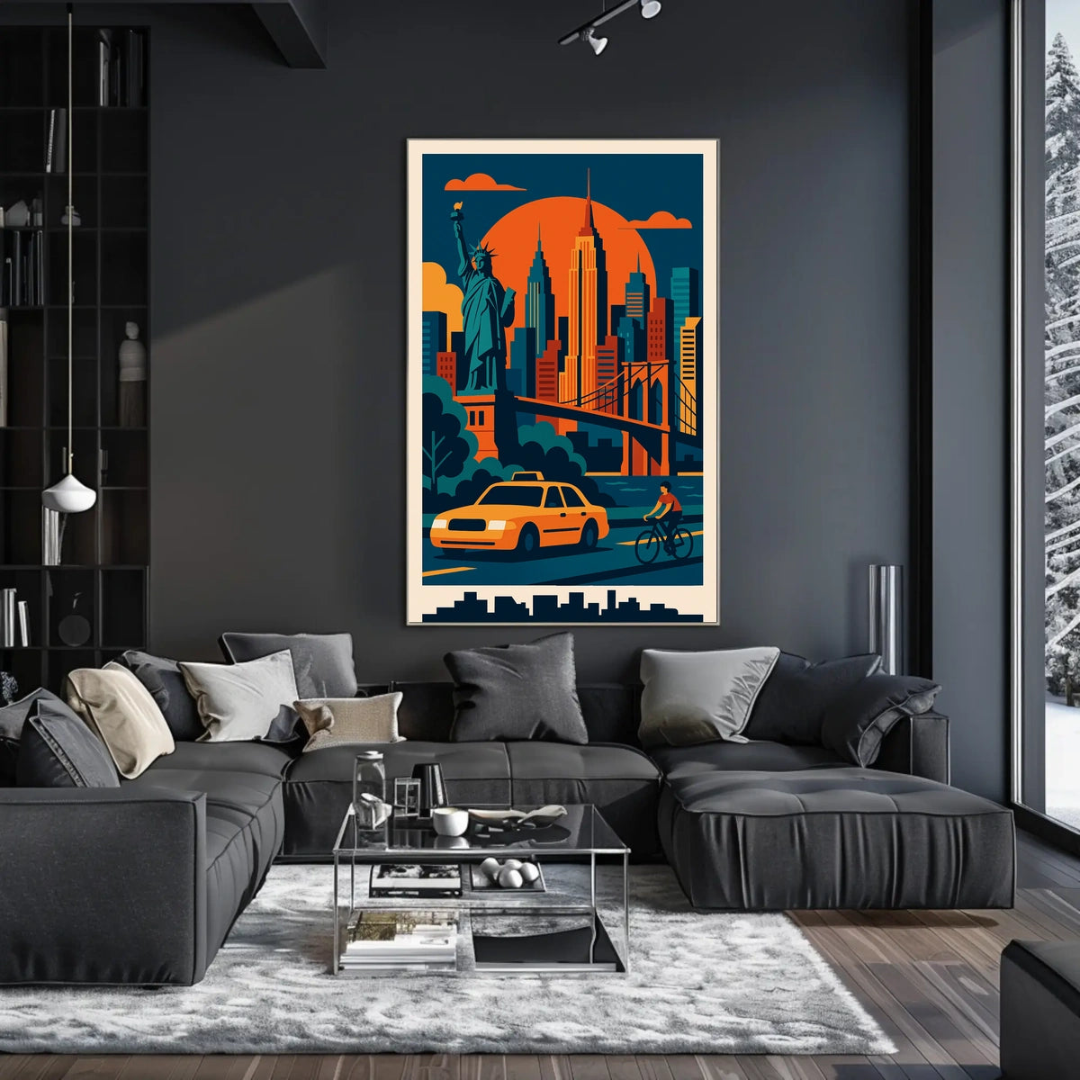 New York City Vibes Poster Bold Neon Energy For Urban Homes