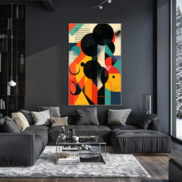 Vibrant Geometric Abstract Art Design in Artistic Poster