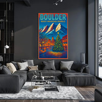 Boulder Rocky Mountain Sparkle Poster