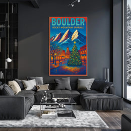 Boulder Rocky Mountain Sparkle Poster