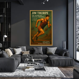 Jim Thorpe Athletic Legacy Vintage Sports Poster