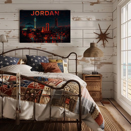 Jordan A Nighttime Cityscape Poster