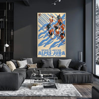 Winter Sports In Alpes Jura Poster