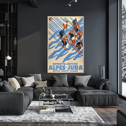 Winter Sports In Alpes Jura Poster