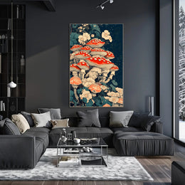 Enchanted Forest Mushrooms Wall Art Print