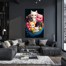 Basket Of Kittens Poster