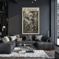 Saint Michael Archangel Stylized Art Poster