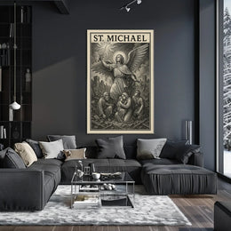 Saint Michael Archangel Stylized Art Poster
