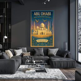 Abu Dhabi Fusion: Modern Meets Tradition Urban or Cityscape Poster