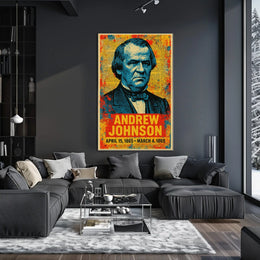 Andrew Johnson 17th President of the United States Street Art Mashup Poster