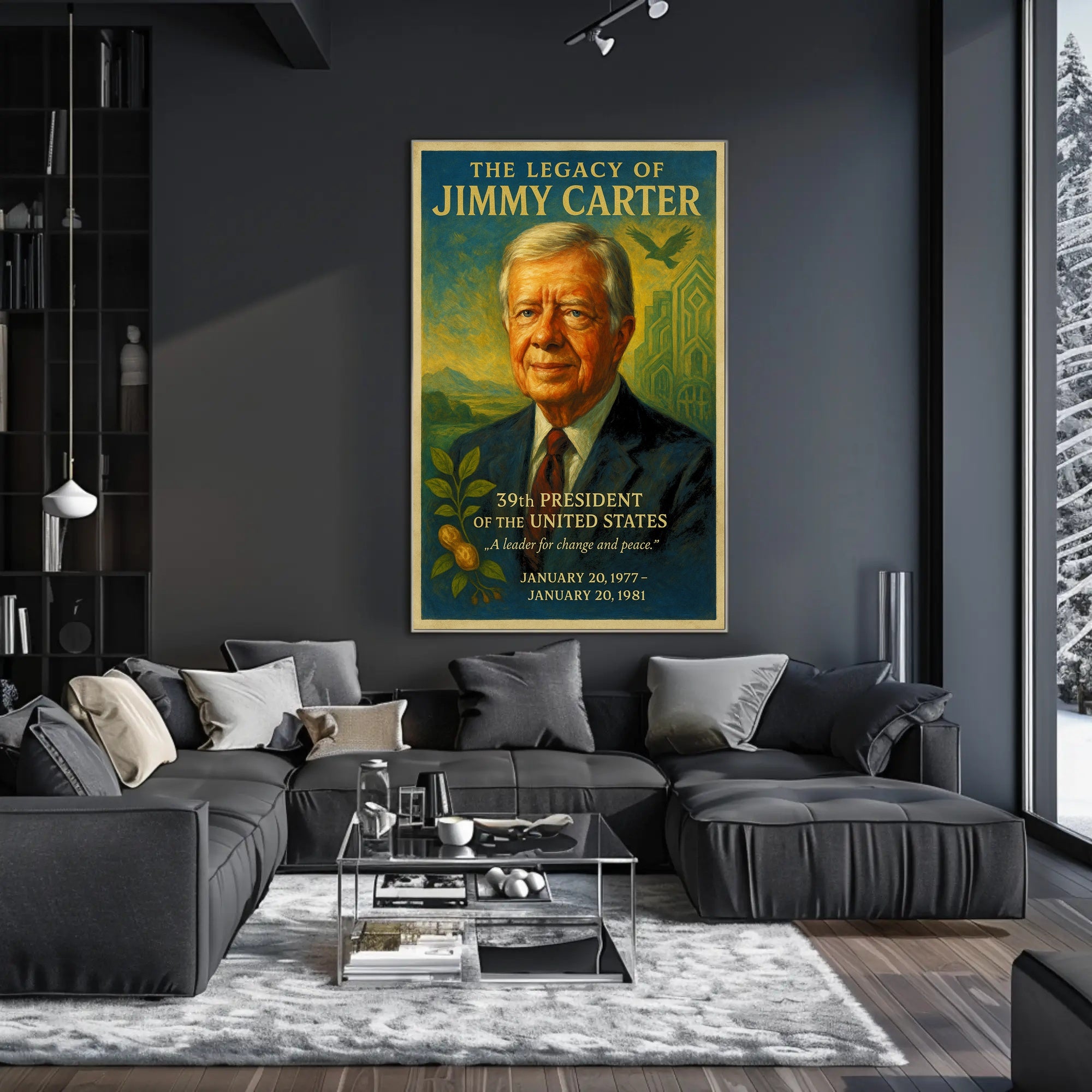 Jimmy Carter 39th President Wall Art Print PosterGoat