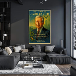 Jimmy Carter 39th President Wall Art Print PosterGoat