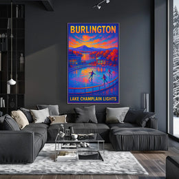 Burlington Lake Champlain Lights Poster