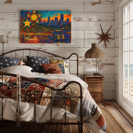 Manila, Philippines Vibrant Cityscape Poster