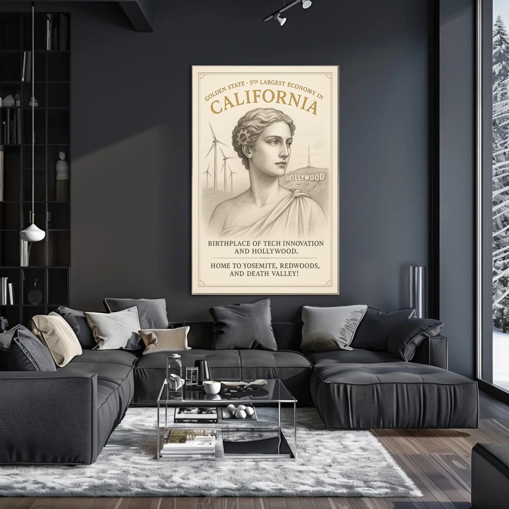 California Golden State Poster PosterGoat
