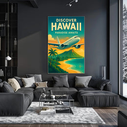 Discover Hawaii Vintage Travel Poster PosterGoat