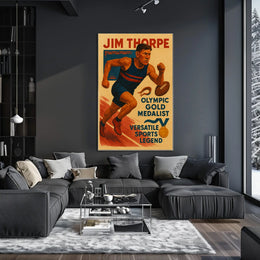 Celebrating an Olympic Legend Jim Thorpe Poster