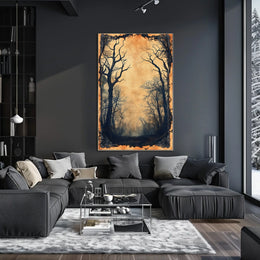 Haunting Gothic Forest Scene Art Print - Artistic Poster