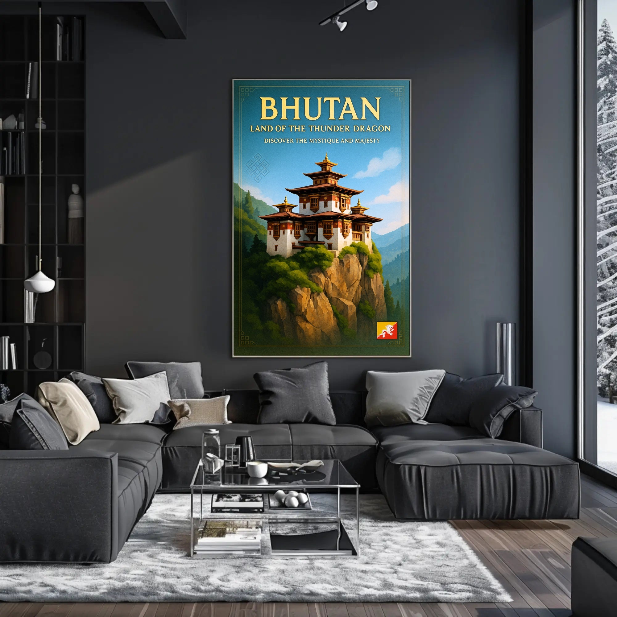 Bhutan Land of the Thunder Dragon Poster PosterGoat