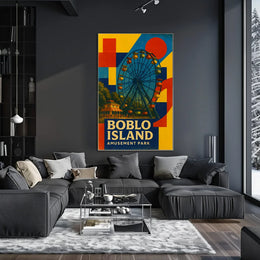 Island Amusement Park Adventure Poster