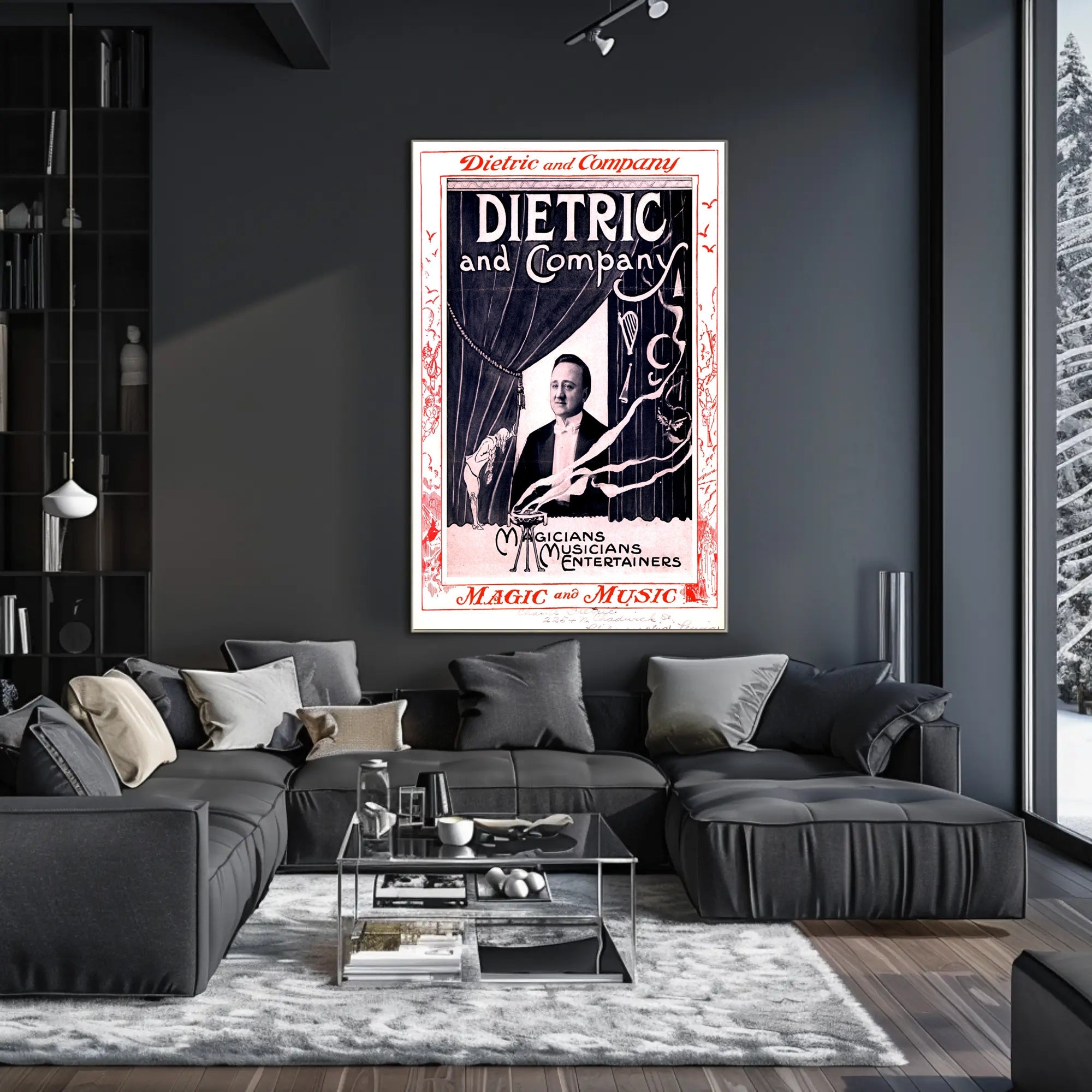 Dietric and Company Vaudeville Vintage Advertisement Poster